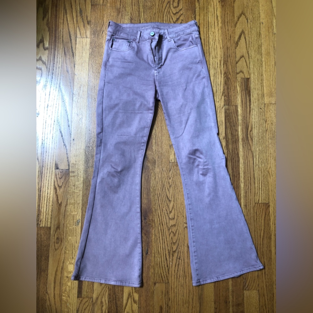 Mauve Flared Jeans